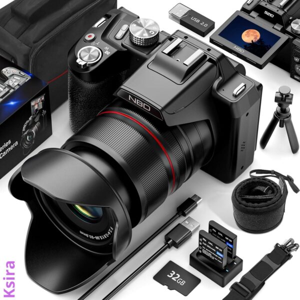 Caméra Numérique NBD 5K & 64MP – Zoom Optique 16X, Écran Pivotant 180° pour Vlogging et Photographie Haute Définition – Image 2