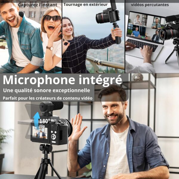 Caméra Numérique NBD 5K & 64MP – Zoom Optique 16X, Écran Pivotant 180° pour Vlogging et Photographie Haute Définition – Image 6