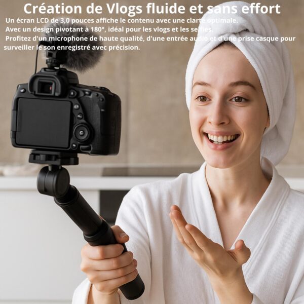 Caméra Numérique NBD 5K & 64MP – Zoom Optique 16X, Écran Pivotant 180° pour Vlogging et Photographie Haute Définition – Image 7