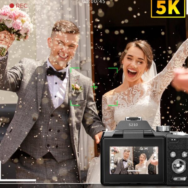 Caméra Numérique NBD 5K & 64MP – Zoom Optique 16X, Écran Pivotant 180° pour Vlogging et Photographie Haute Définition – Image 8