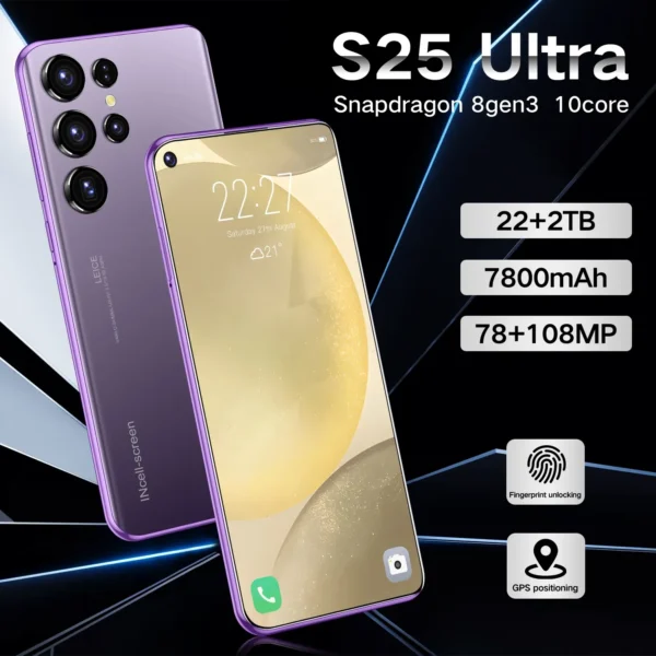 New S25 Ultra Smart phone 7.3 inch Full Screen 4G 5G Cell Phone 22TB+2TB 7800mAh Mobile Phone 108MP Cam Global Version Celulares – Image 10