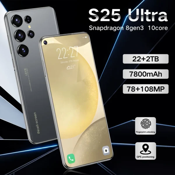 New S25 Ultra Smart phone 7.3 inch Full Screen 4G 5G Cell Phone 22TB+2TB 7800mAh Mobile Phone 108MP Cam Global Version Celulares – Image 7
