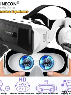 Casque VR 3D pour Smartphone – Écran Géant IMAX, Films et Jeux VR, Compatible Manette Bluetooth