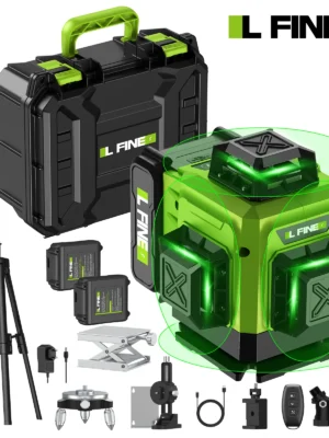 Niveaux Laser Auto-Nivelants Lfine 4D (16 Lignes, 360°) avec Trépied et Mallette