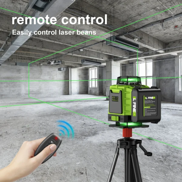 Niveaux Laser Auto-Nivelants Lfine 4D (16 Lignes, 360°) avec Trépied et Mallette – Image 15