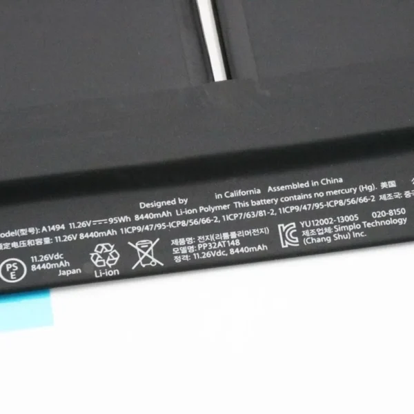 Batterie Neuve A1494 / A1417 pour Apple MacBook Pro 15" A1398 (2012, 2013, 2014) + Kit d'Installation – Image 3
