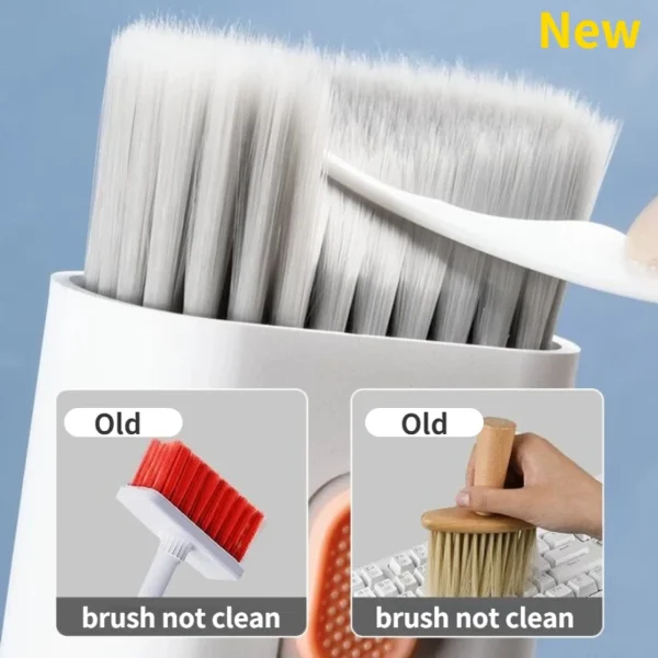 Kit Nettoyage 7-en-1 Clavier, Écouteurs, Écran – Brosse, Stylet, Outils Antistatiques – Image 5