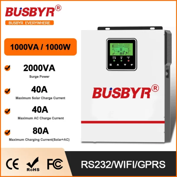 BUSBYR Onduleur Solaire Hybride Intelligent (MPPT, Onde Sinusoïdale Pure) – Image 9
