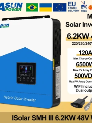 Onduleur Solaire Hybride EASUN POWER 7kVA 48V MPPT 110A, WiFi, 450V Max PV"