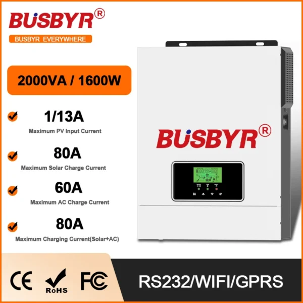 BUSBYR Onduleur Solaire Hybride Intelligent (MPPT, Onde Sinusoïdale Pure) – Image 11
