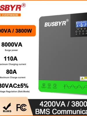 BUSBYR Onduleur Solaire Hybride Intelligent (MPPT, Onde Sinusoïdale Pure)