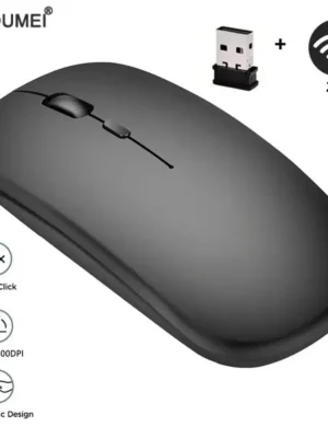 Mini Souris Sans Fil USB – 1600DPI Silencieuse pour Bureau, Gamer, Ordinateur Portable